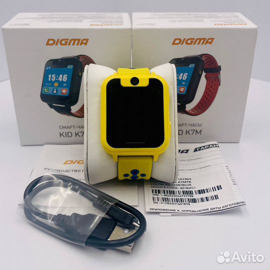Смарт часы Digma Kid K7m Yellow/Blue