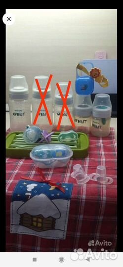 Бутылочки avent и новые пустышки avent