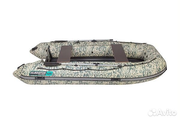 Лодка Gladiator E420S camo в кредит