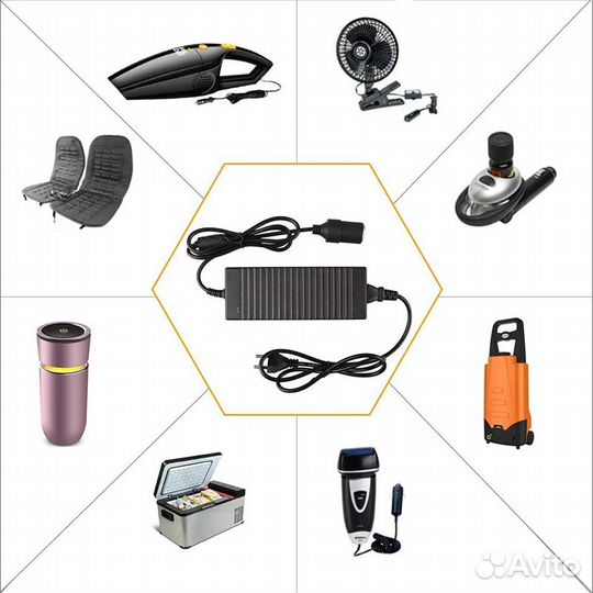 Адаптер в прикуриватель 220В в 12В 15А 180Вт