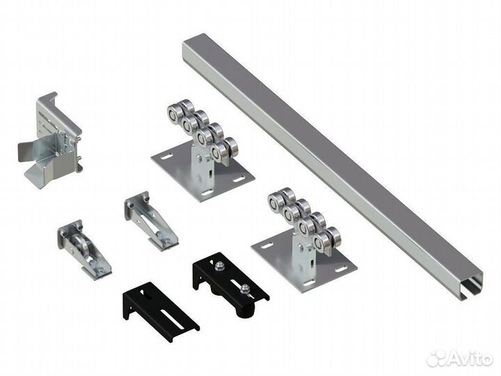 Комплектующие для откатных ворот - балка, роллики