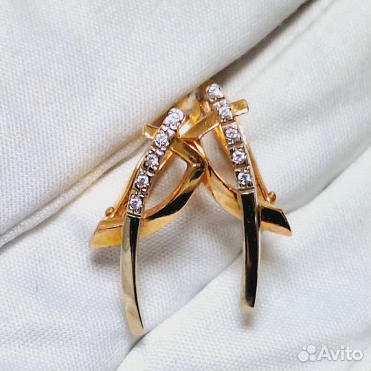 Золотой комплект с Фианитом