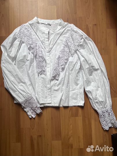 Блузка рубашка белая s