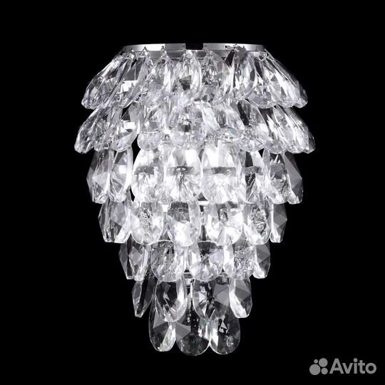 Бра настенный металлический с хрусталем модерн