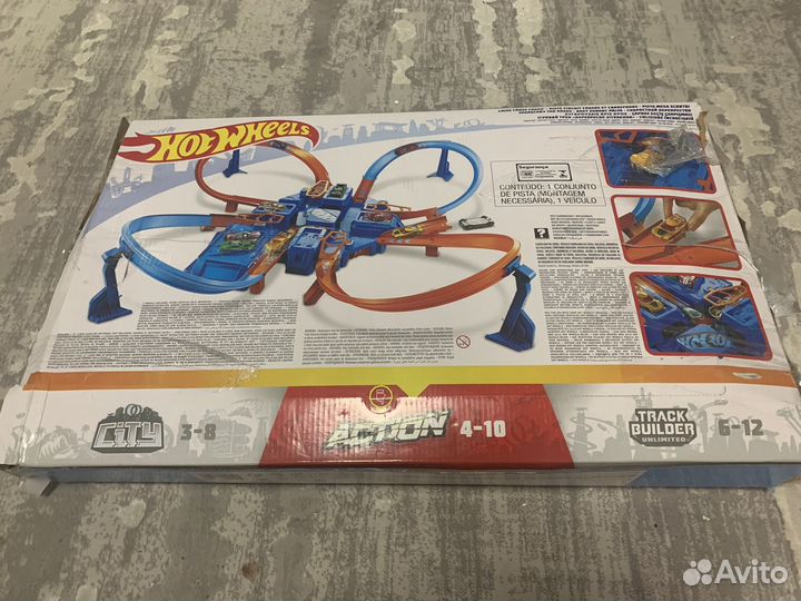 Автотрек hot wheels перекрестное столкновение