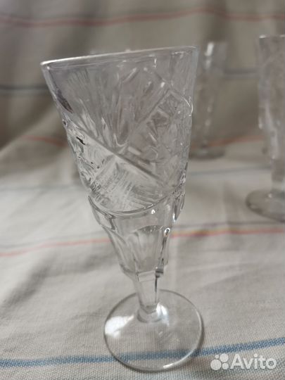 Хрустальные рюмки СССР, 6 шт