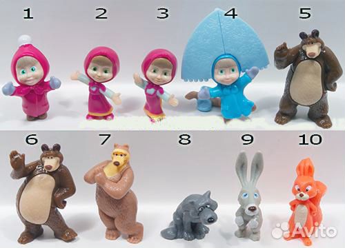 Маша и Медведь 1, 2, 3, 4, 5, 6 киндер сюрприз