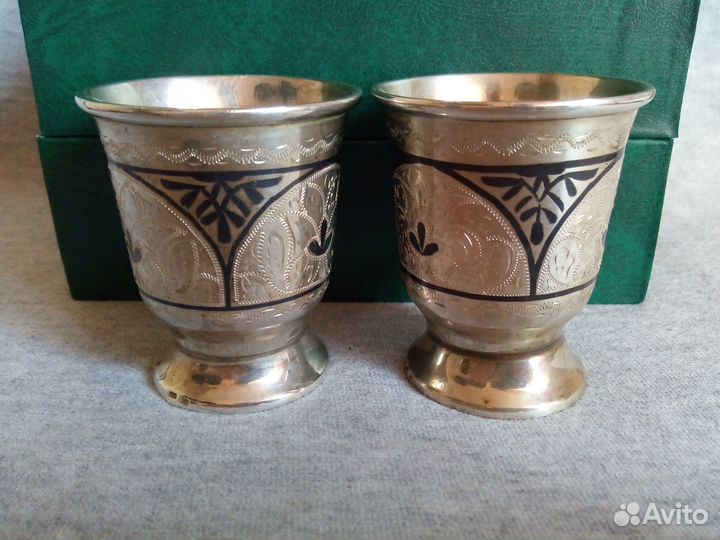 Стопки серебро 875 пробы