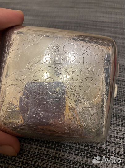 Портсигар серебро