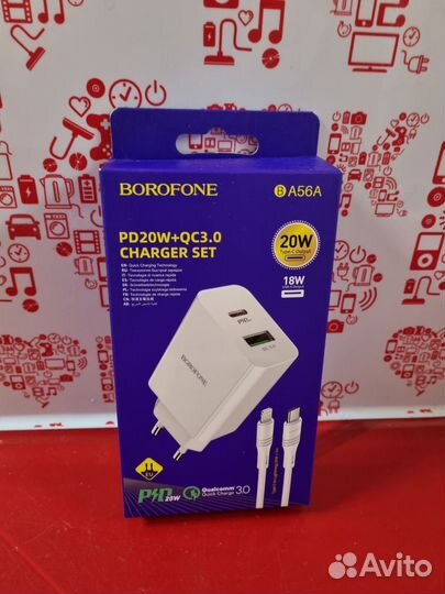Сзу Borofone BA56A 3.0A 1USB Type-C на iPhone K04
