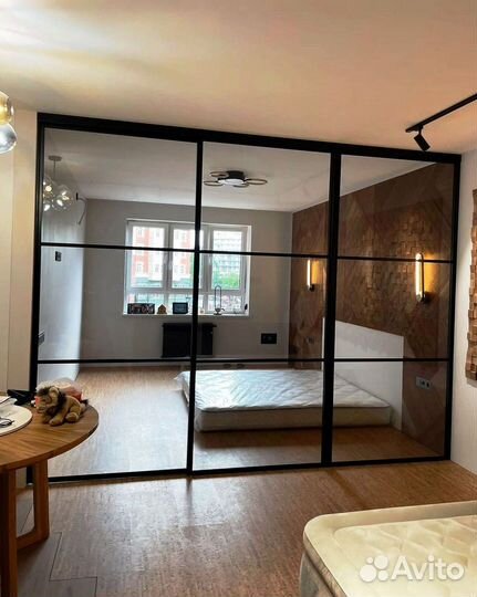 Перегородки раздвижные подвесные без порога