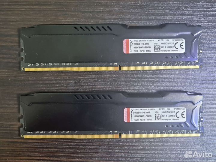 Оперативная память ddr4 hyperx fury 8gb