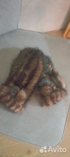 Продам шубу из песца + варежки норковые