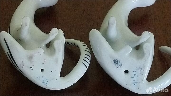 Кот кошка фарфор hollohaza Гжель