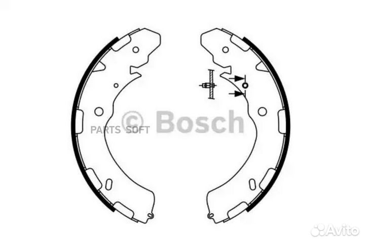 Bosch 0986487758 Колодки торм.бараб.300x50