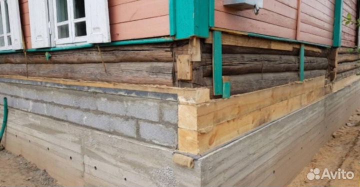 Подьем дома замена венцов