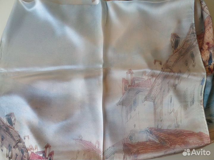 Шелковый шарф-палантин (новый) женский