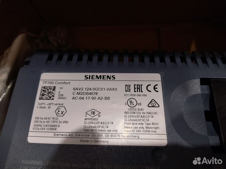 Simatic siemens сенсорная панель TP700 comfort