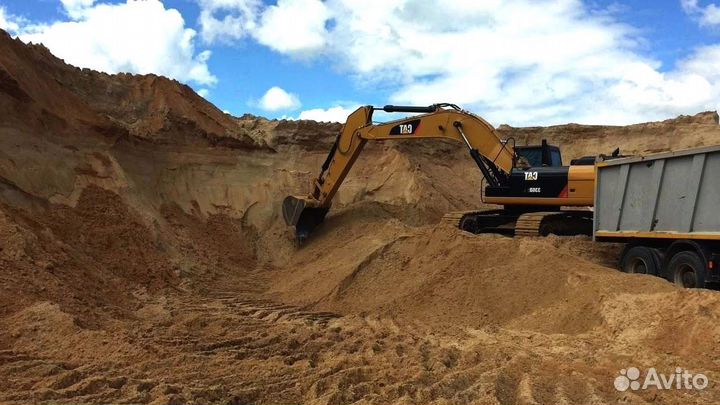 Песок с доставкой (карьерный, мытый)