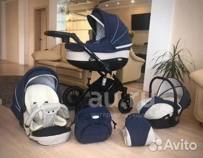 Коляска 3 в 1 Verdi Faster джинс