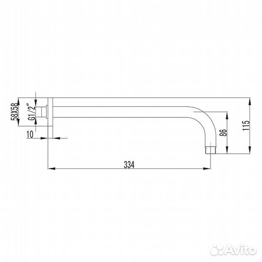 Держатель настенный Lemark LM3787BL для лейки вер