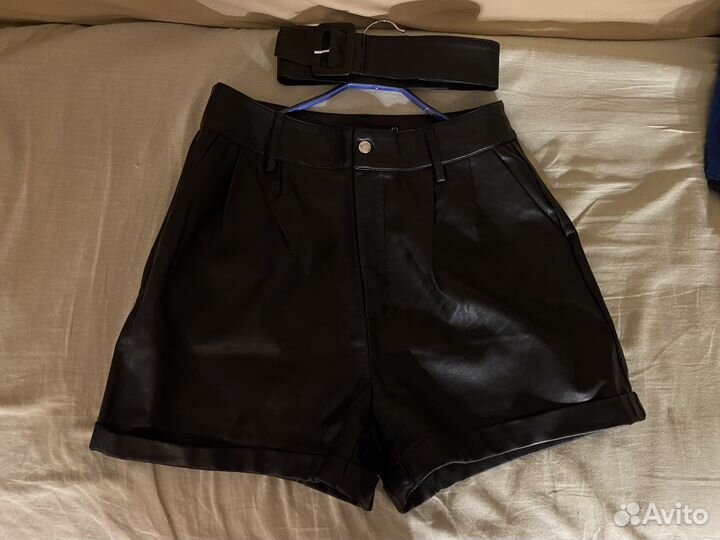 Шорты кожаные новые