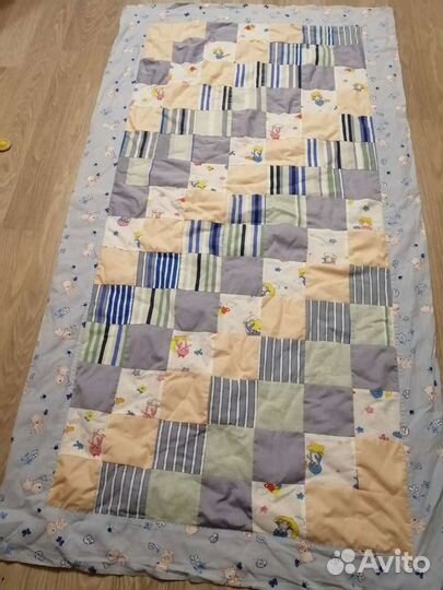 Детское лоскутное облегчённое одеяло (плед)