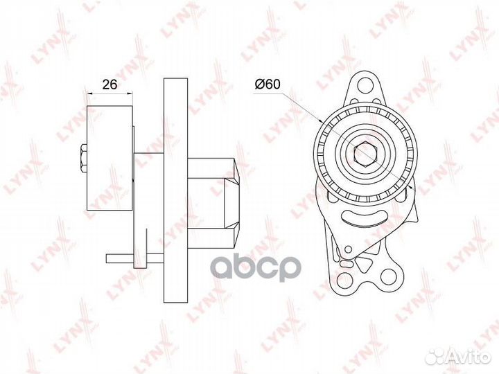Натяжитель / приводной citroen Berlingo(MF) 1.1