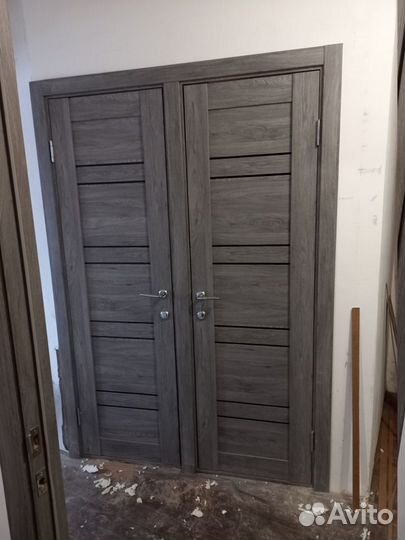 Установка межкомнатных дверей откосы