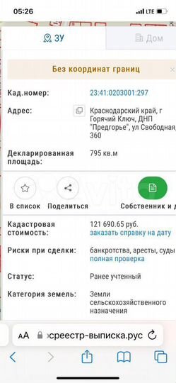 Участок 8 сот. (ИЖС)
