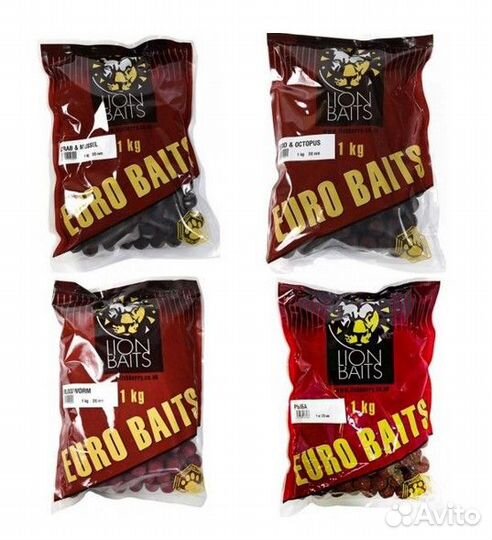 Бойлы тонущие euro baits 20 мм