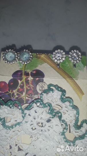 Серьги серебро