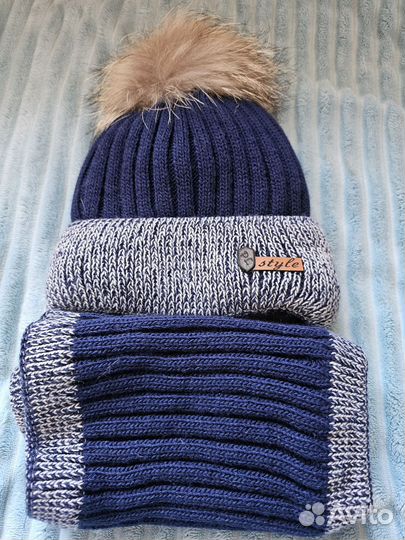 Комплект зимний шапка+снуд для мальчика