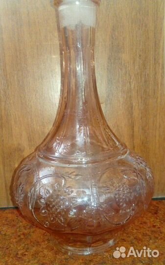 Графин розовое стекло СССР