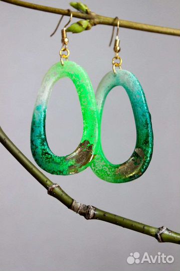 Серьги из эпоксидной смолы