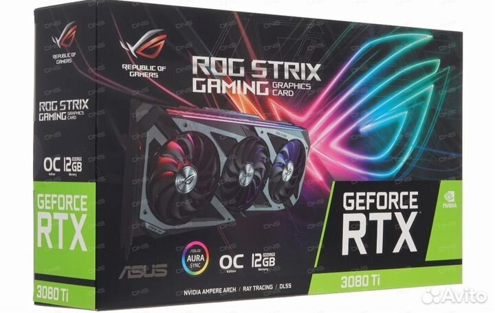 Видеокарта asus GeForce RTX 3080 Ti ROG Strix