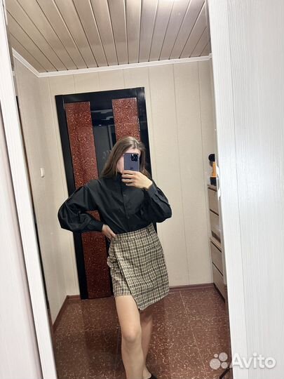 Рубашка с объемными рукавами