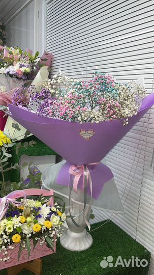 Букет из гипсофилы огромный