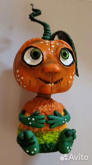Статуэтка Тыква. Хэллоуин. Полимерная глина