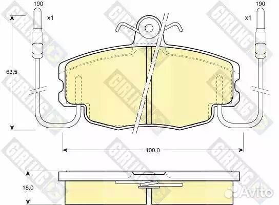 Колодки тормозные renault logan 04/sandero 08/clio