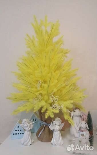 Ель искуственная сапфир желтая 80см