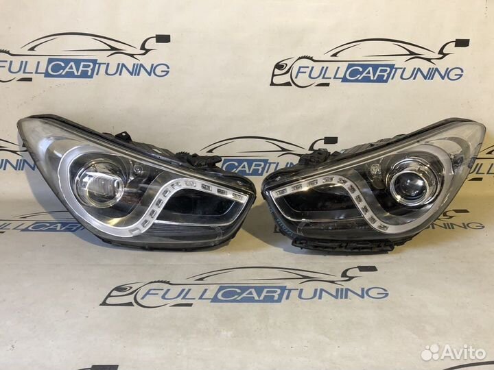 Фары hyundai I40 xenon зеленая фишка