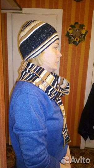 Комплект шапка и шарф женский