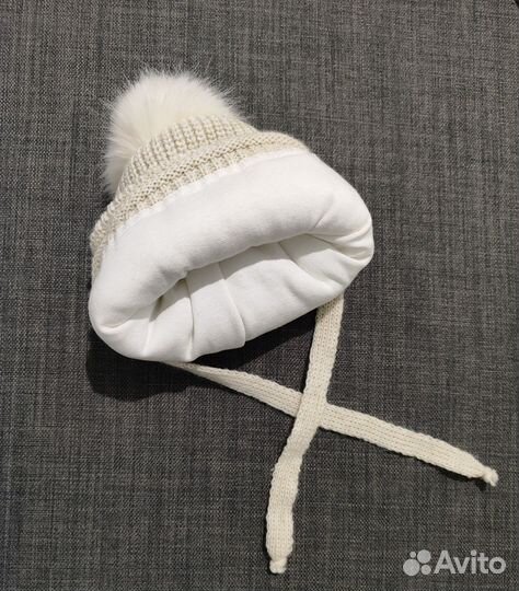 Шапка зимняя новая 9-18 мес