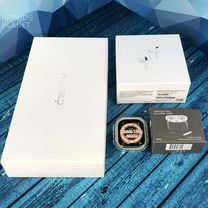 Комплект 4в1 apple watch ultra 2 + airpods pro 2