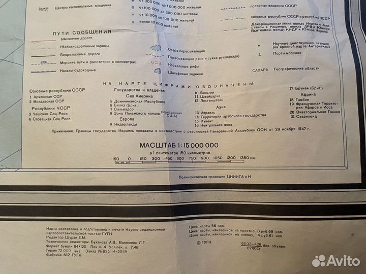 Политическая карта мира СССР