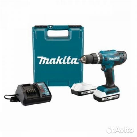 Аккумуляторная ударная дрель-шуруповерт Makita hp4