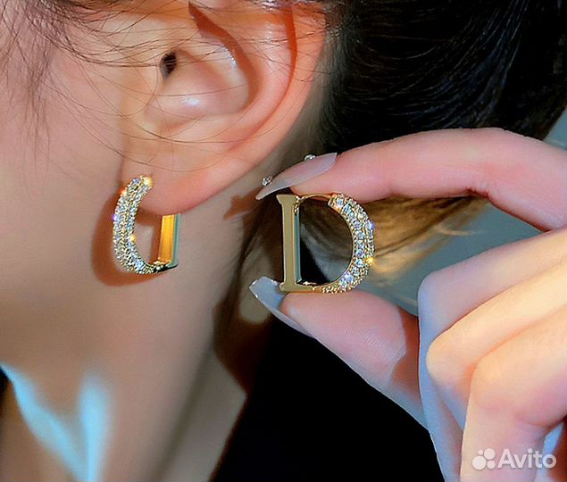 Серьги тренд Dior