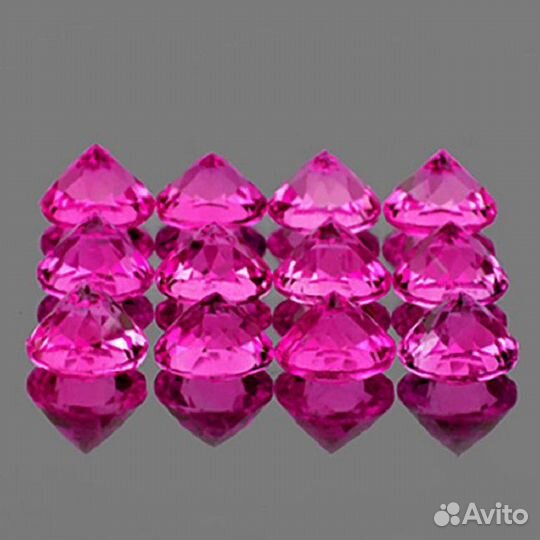 Топаз натуральный 4,33Ct 12шт 4мм VVS Розовый