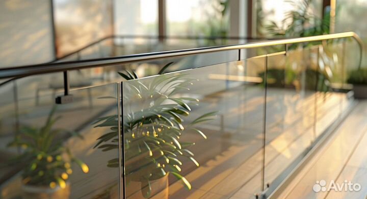 Стеклянное ограждение под кдюч